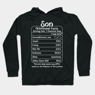 Son Nutritional Facts (for Dark Shirts) Hoodie